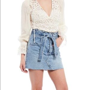 Free People East Of Eden Mini Denim Skirt size 26